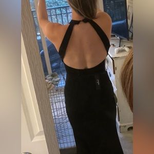 Like a Dream Black Halter Mermaid maxi dress